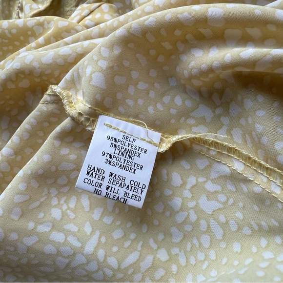 Pinch Anthropologie Yellow Ruffled Sleeveless Tiered Dress L - Picture 6 of 7